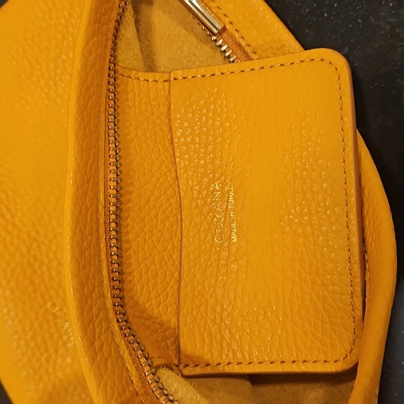 💕CUYANA💕 Small Zipper Pouch ~ Orange Italian Leather - Picture 7 of 11